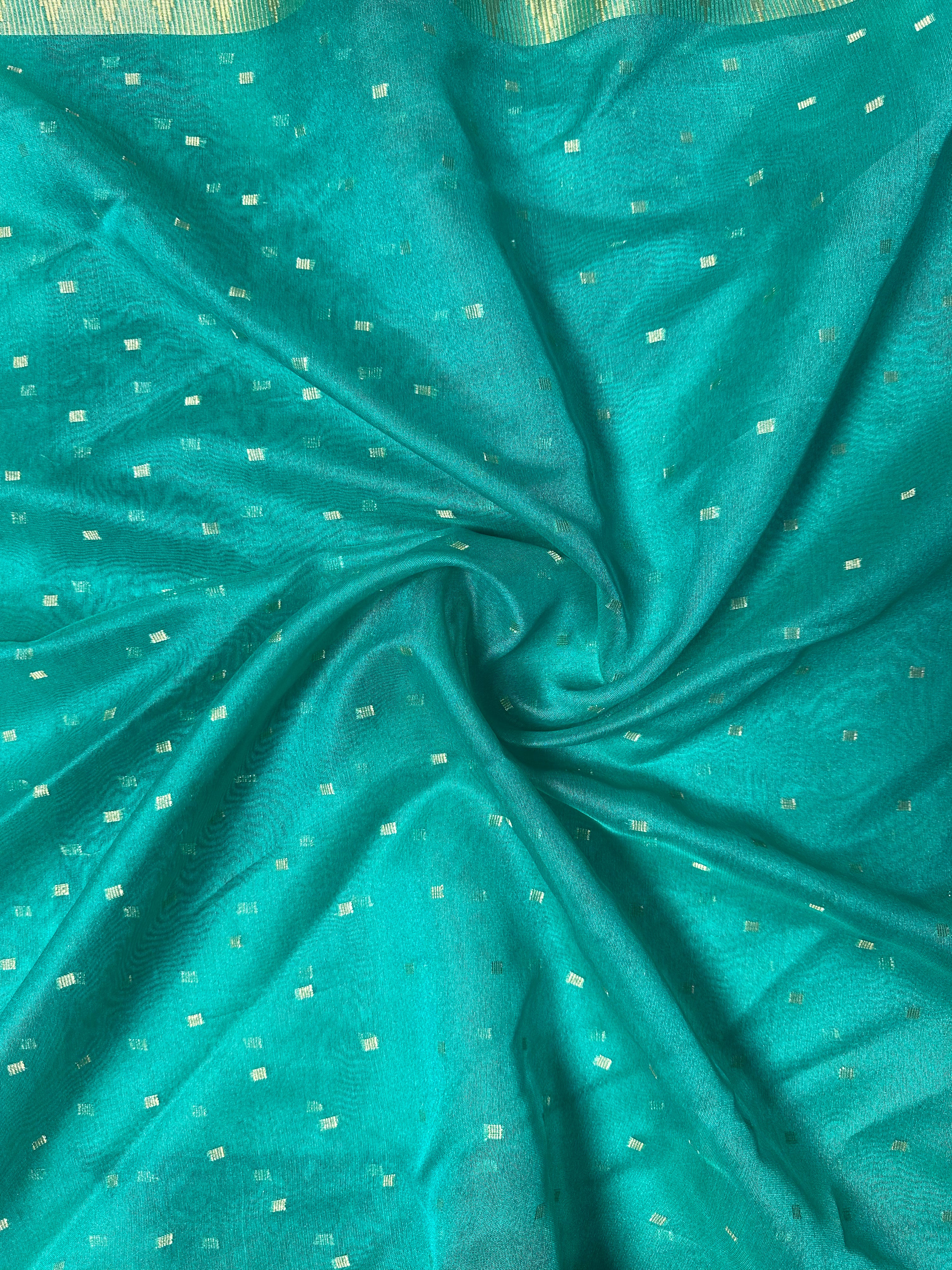 Emerald Grace : Luxe Banarasi Jacquard Dupatta