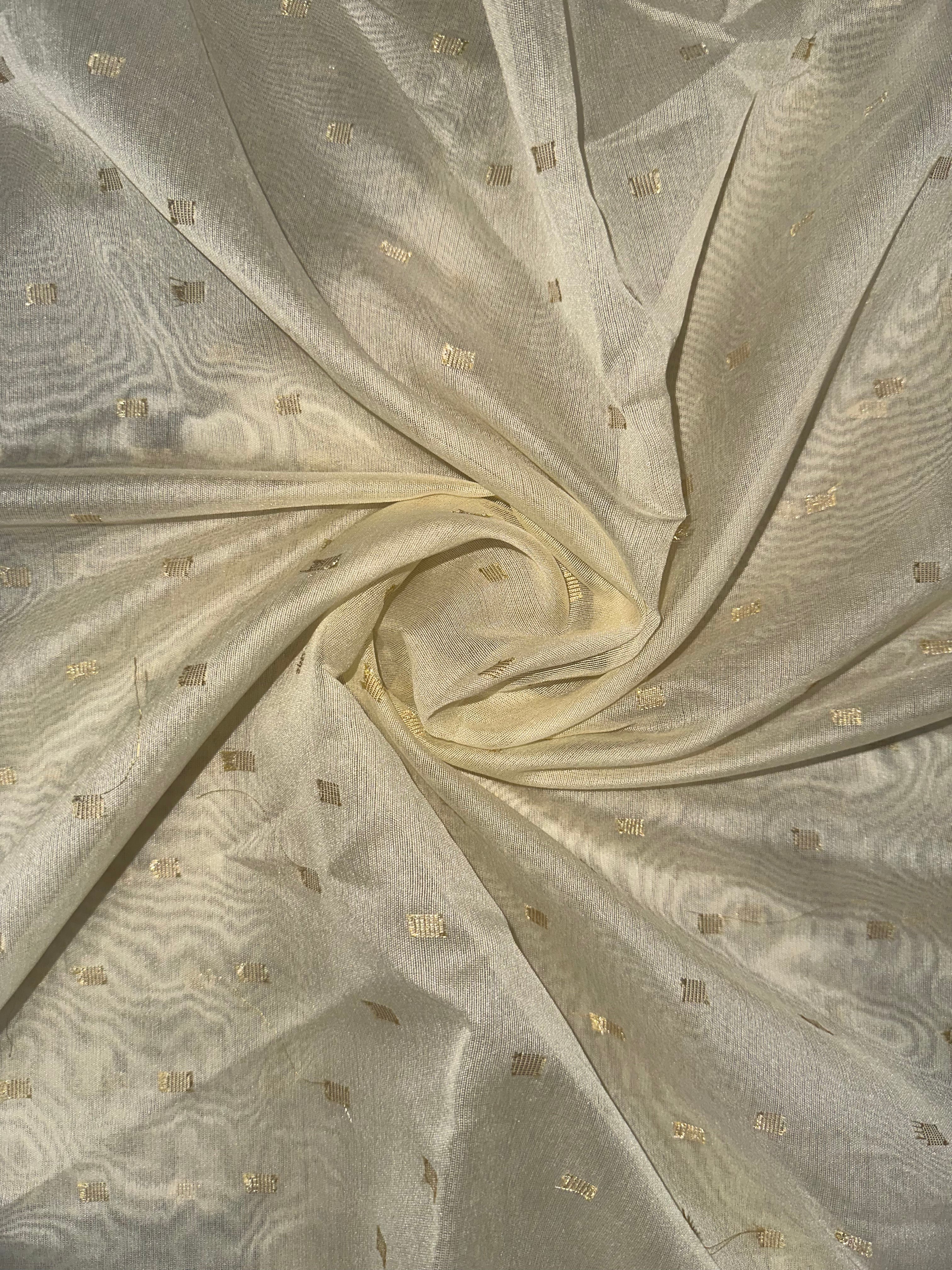 Ivory Glow: Luxe Banarasi Jacquard Dupatta